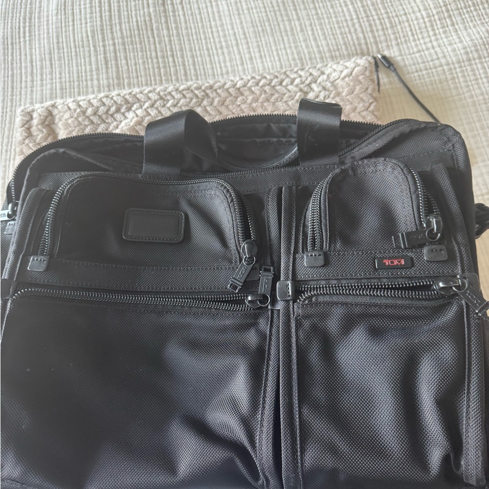 TUMI Black Multi-Pocket Briefcase